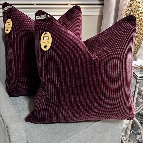 1-CALLISTO HOME CHANNEL VELVET DECORATIVE PILLOW (Read description for details) - Picture 11 of 16